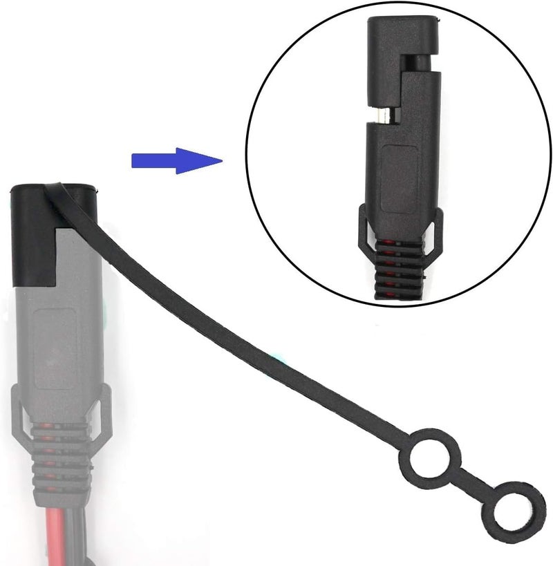 iMESTOU 2 Pin Plug Replacement Weather Cap,SAE Waterproof Cover Cap for SAE Connector (5pcs) - Image 3